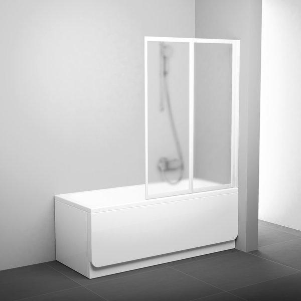 Ravak bath screen VS2 105 white+polystyrene Rain cover photo
