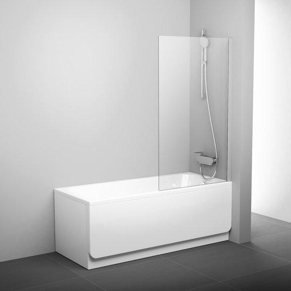 Ravak bath screen PVS1-80 bright alu+glass Transparent cover photo
