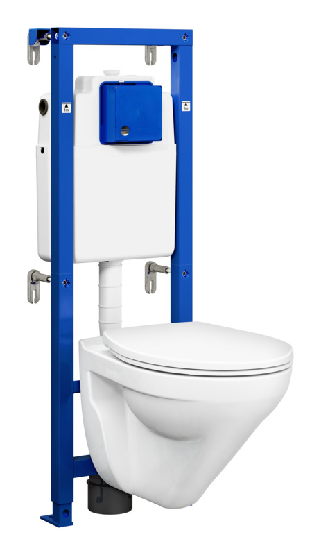 Gustavsberg Triomont XS bult-in WC frame + Nordic 3 hanging WC bowl, with soft-close seat and rinsing button, GB1921102203 cover photo