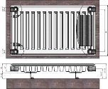 Termolux radiator Type 11x400x700 Compact, side connection cover photo