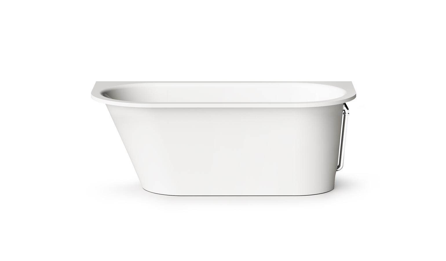 PAA VARIO M 1560x750 AD bathtub with rounded corners Cast stone White cover photo