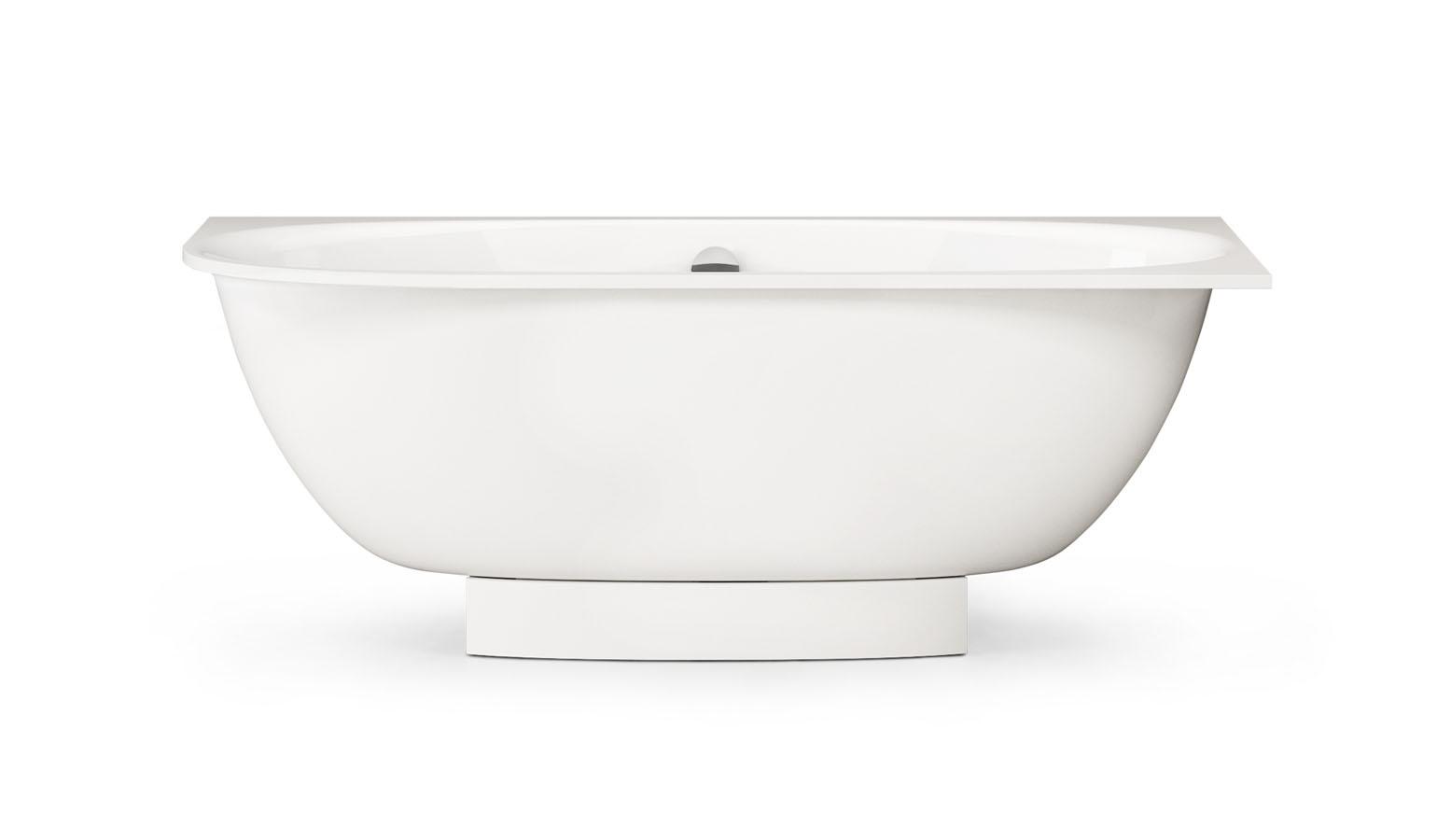 PAA VERSO A bathtub with rounded corner and decorative panel, White cover photo