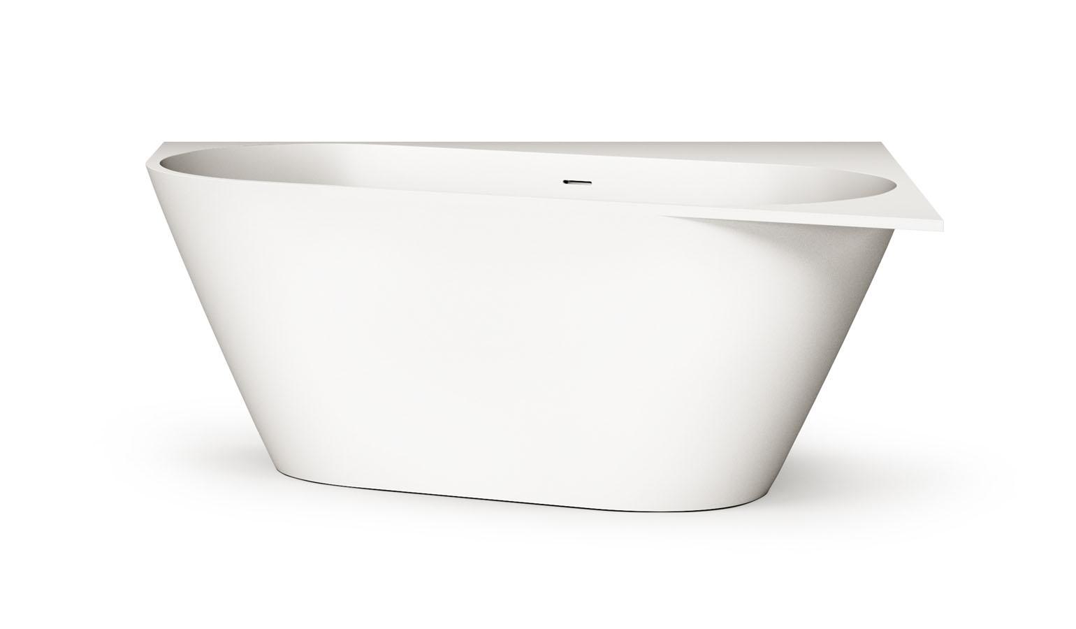 PAA DECO CORNER A bathtub SilkStone White with Matte Caffe Latte surface cover photo