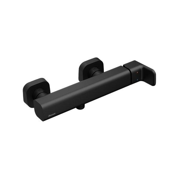 Ravak TD F 032.20BL shower water mixer w/o set, black cover photo