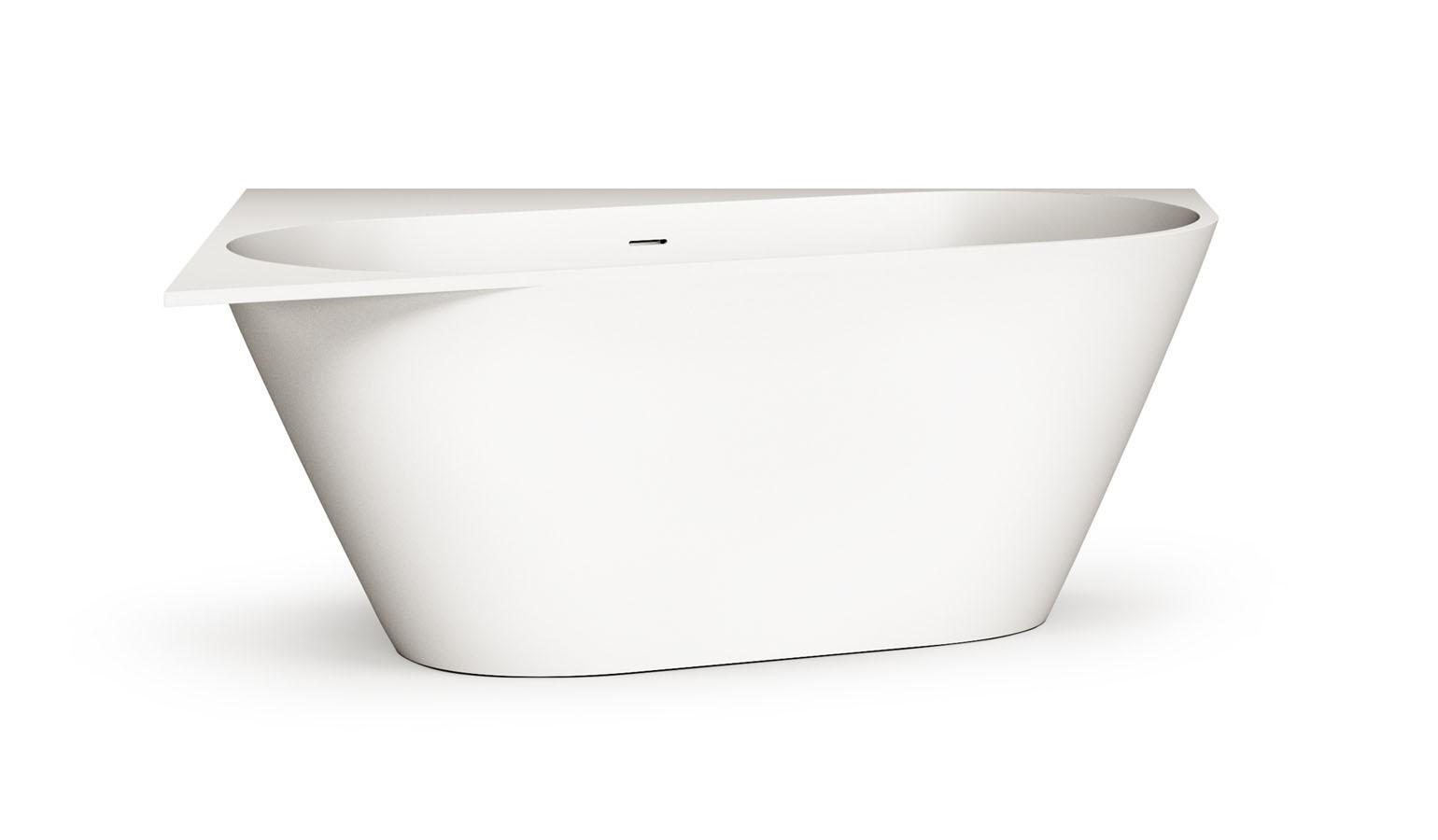 PAA DECO CORNER D bathtub SilkStone White with Matte Caffe Latte surface cover photo