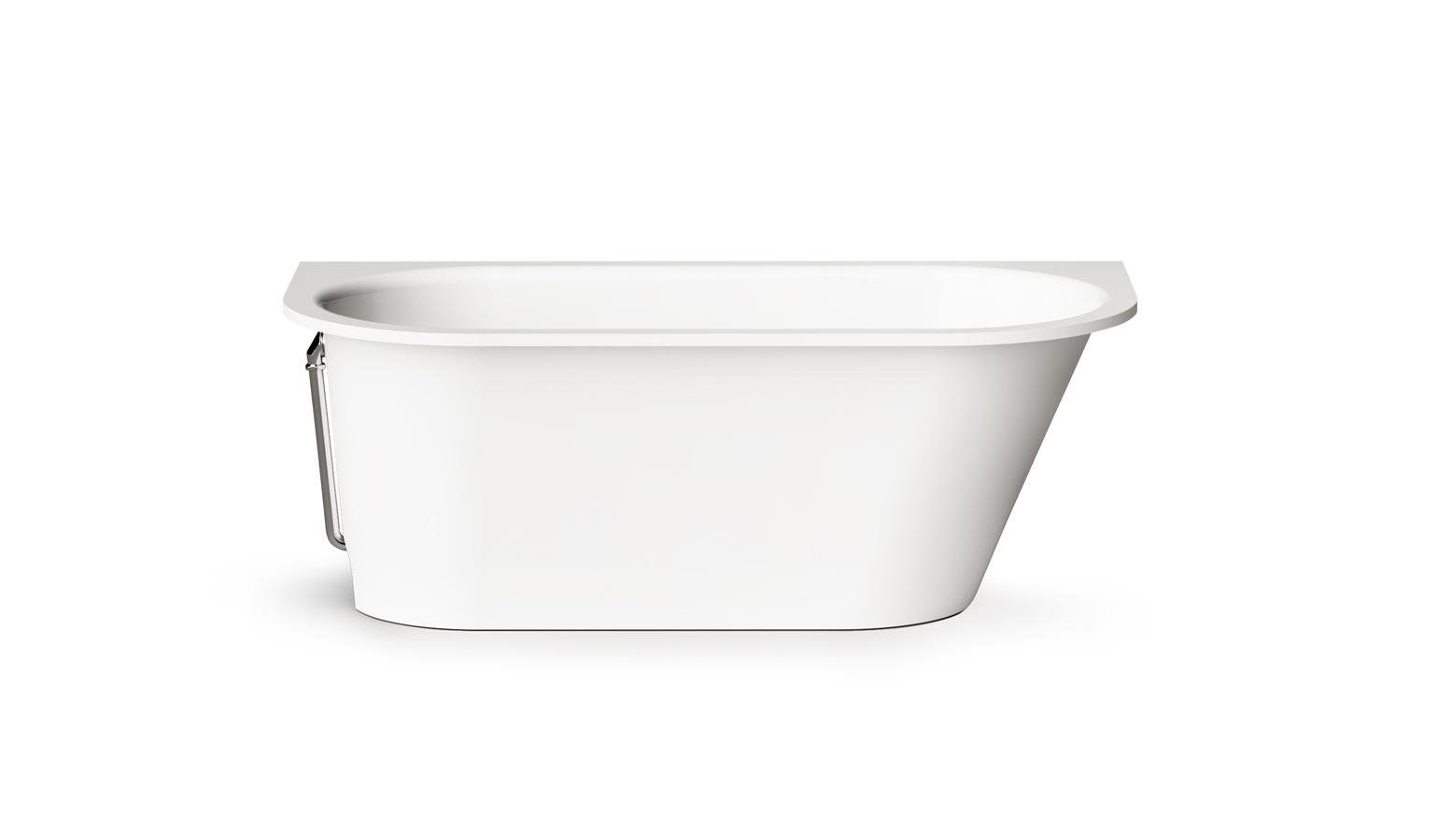 PAA VARIO M 1560x750 BC bathtub with rounded corners Cast stone White cover photo