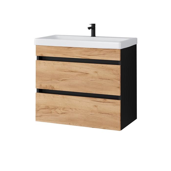 Riva Bathroom Vanity Unit with 2 Drawers for washbasin RIVA63C, SA 63-6 Gold Craft Oak cover photo