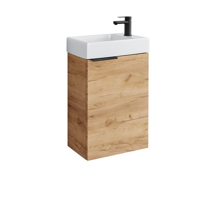 Riva Bathroom Vanity Unit with 1 Door, with washbasin RIVA40A, SA 40A-5 Gold Craft Oak cover photo