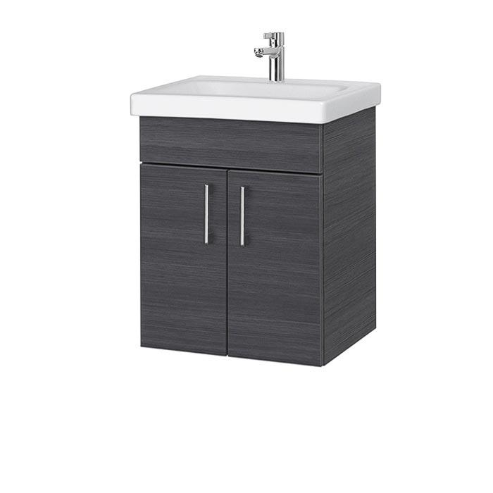 Riva Bathroom Vanity Unit with 2 Doors for washbasin RIVA50C-1 or RIVA50C, SA 49C-18A Rigoletto Anthracite cover photo