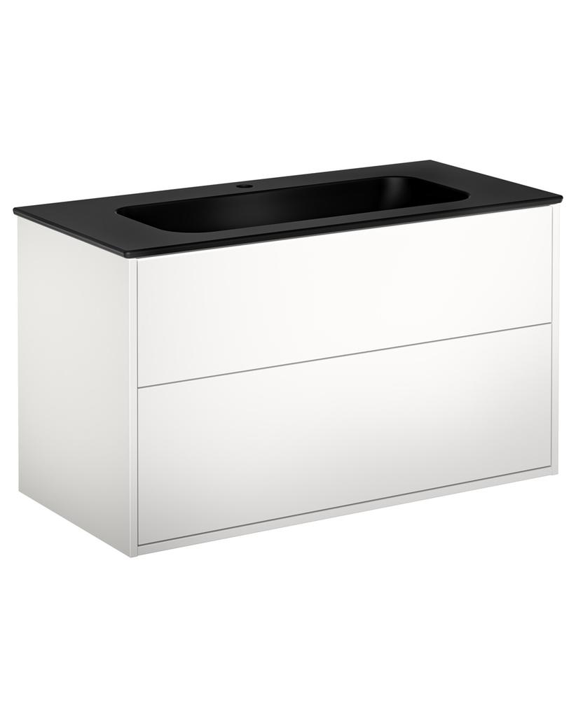Gustavsberg Artic vanity 100 White with washbasin Ebony 1th GB71ACVU10TM331 cover photo