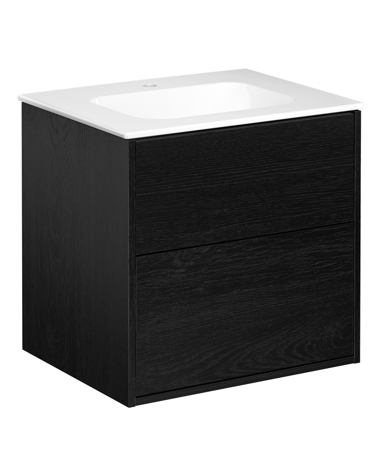 Gustavsberg Artic vanity 60 Black Ash Wd with washbasin White GB71ACVU60TK01 cover photo