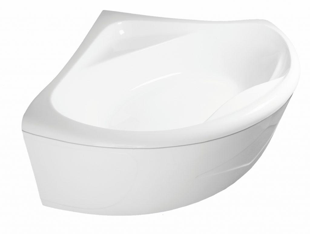 SPN corner bathtub Aleksandra 1520x1520mm, white, front panel, legs cover photo