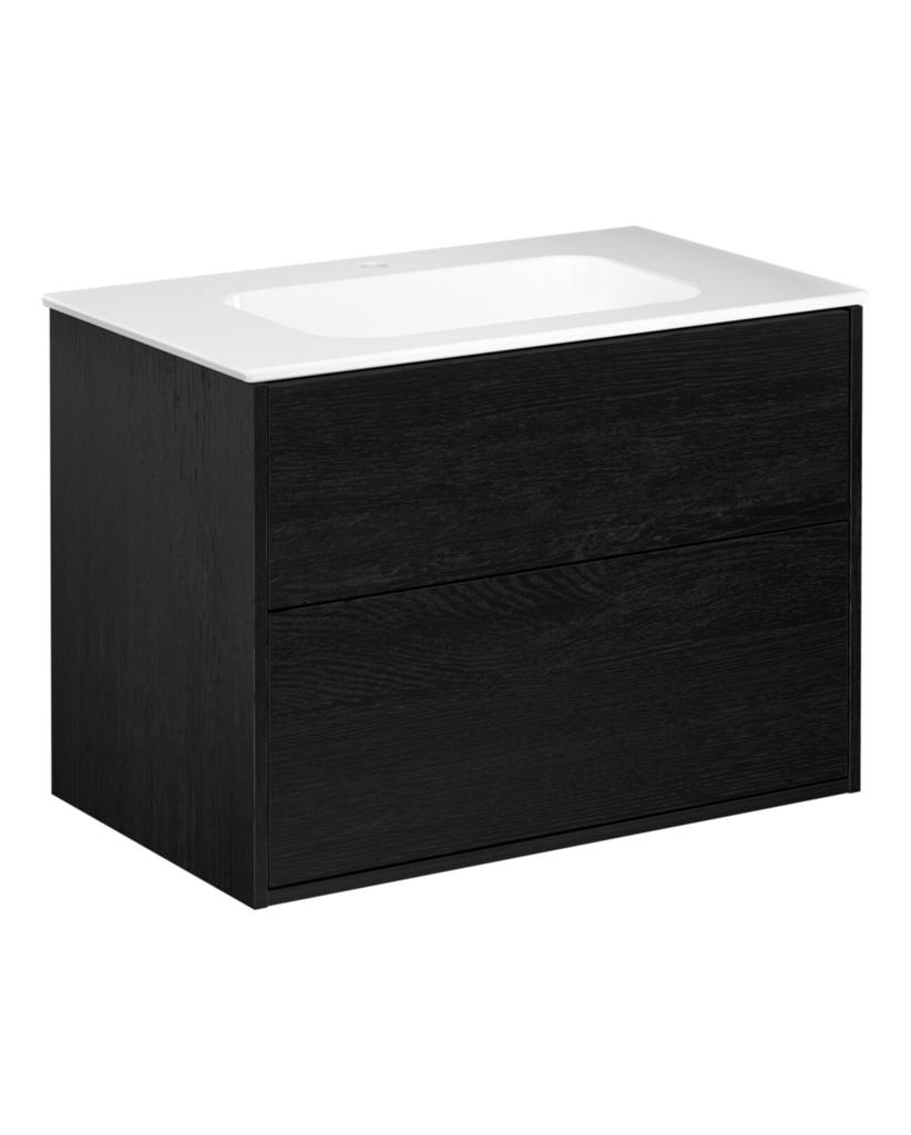 Gustavsberg Artic vanity 80 Black Ash Wd with washbasin White GB71ACVU80TK01 cover photo