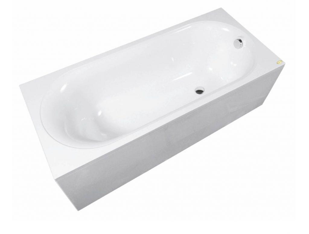 SPN bathtub Izabella 1690x745mm, white, corner panel, legs cover photo