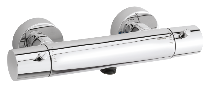 Damixa THERMIXA 100 thermostat shower mixer 1/2" down, rosettes and eccentric unions 574010000 cover photo