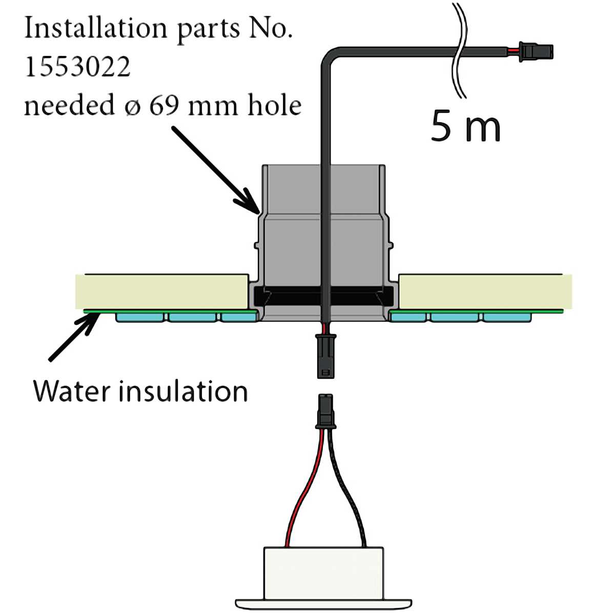 Cariitti Steam room light Installation tube for Neo cover photo