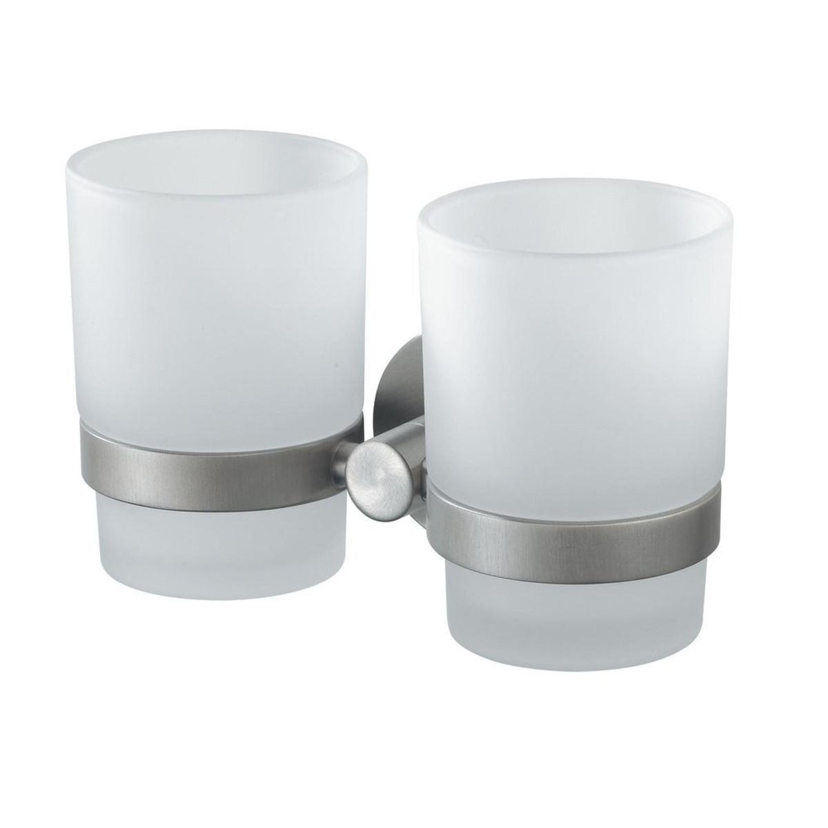 Haceka Kosmos Cup Holder Double Glass Brushed, 1208639 cover photo