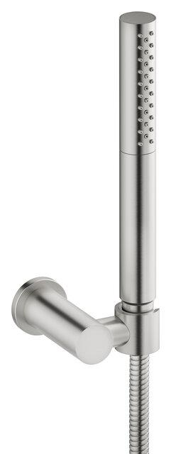 Damixa IRIS hand shower set, 3 functions,1250mm hose metal, flex holder, STEEL (PVD), 913804600 cover photo