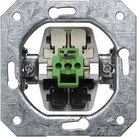 Siemens flush-mounted 2-pole switch mechanism IP20 DELTA I-SYSTEM, 5TA2112 cover photo