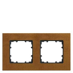 Siemens 2-slot socket frame woodne DELTA MIRO, 5TG1102-1 cover photo