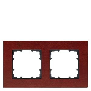 Siemens 2-slot socket frame blacks maples DELTA MIRO, 5TG1102-2 cover photo