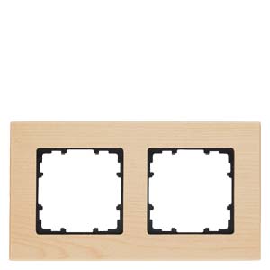 Siemens 2-slot socket frame maples DELTA MIRO, 5TG1102-3 cover photo