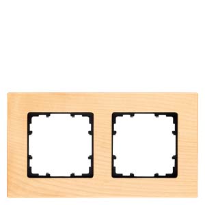 Siemens 2-slot socket frame beech DELTA MIRO, 5TG1102-4 cover photo