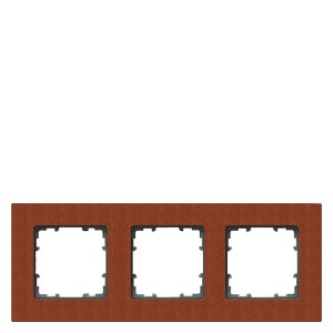 Siemens 3-slot socket frame blacks maples DELTA MIRO, 5TG1103-2 cover photo
