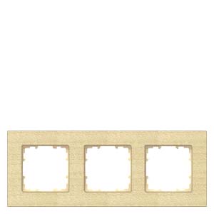 Siemens 3-slot socket frame beech DELTA MIRO, 5TG1103-4 cover photo