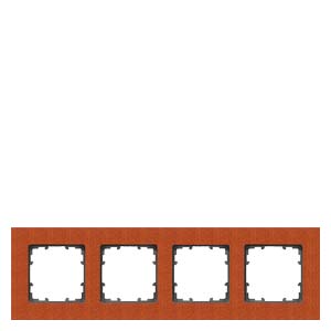 Siemens 4-slot socket frame blacks maples DELTA MIRO, 5TG1104-2 cover photo