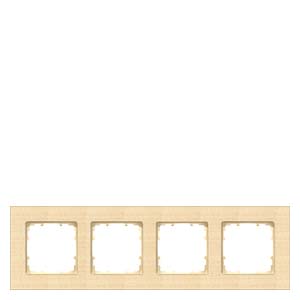 Siemens 4-slot socket frame maples DELTA MIRO, 5TG1104-3 cover photo