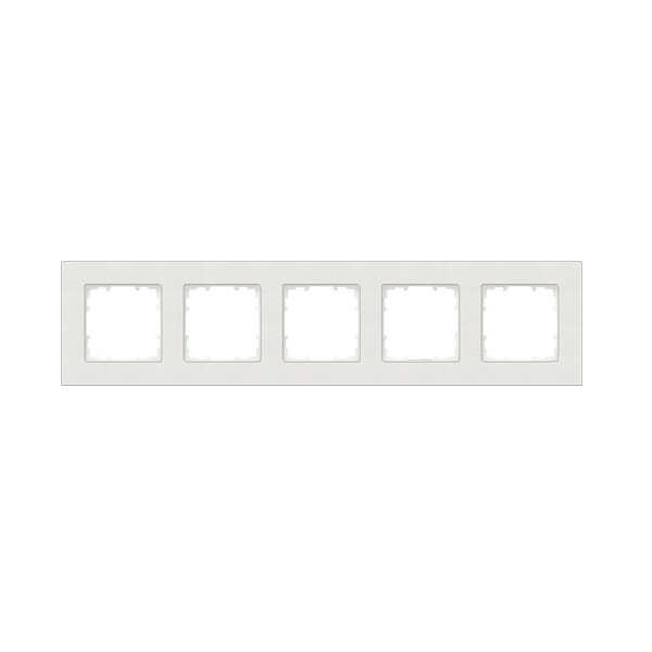 Siemens 5-slot socket frame white DELTA MIRO, 5TG1115-0 cover photo