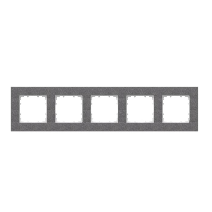 Siemens 5-slot socket frame karbonblack DELTA MIRO, 5TG1115-2 cover photo