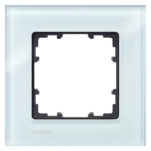 Siemens 1-slot socket frame clearly green glass (bez logo) DELTA MIRO, 5TG1201-0 cover photo