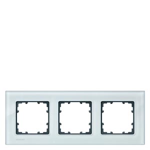 Siemens 3-slot socket frame clearly green glass DELTA MIRO, 5TG1203 cover photo