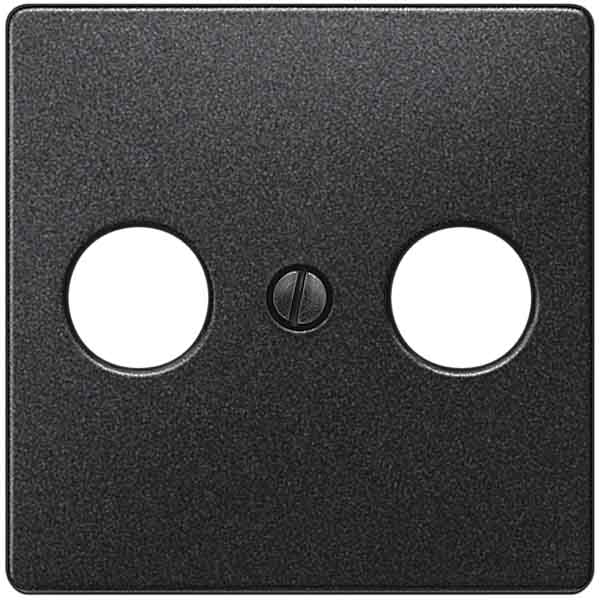 Siemens central plate TV/SAT kontaktsocketi black DELTA LINE, 5TG1223 cover photo