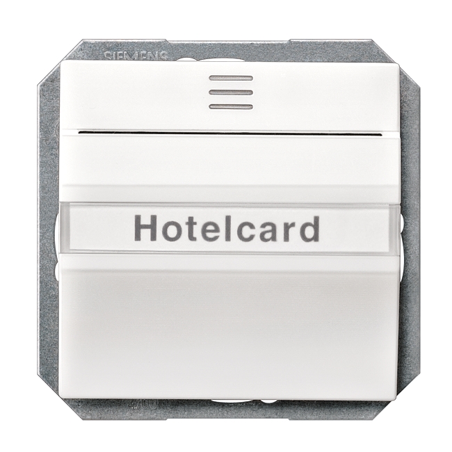 Siemens hotel card switch flush-mounted (meh) white DELTA I-SYSTEM, 5TG4820 cover photo