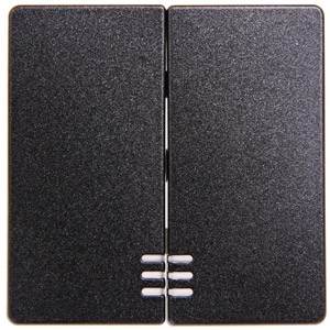 Siemens socket frame button (1+1) with indication window black DELTA LINE, 5TG6224 cover photo