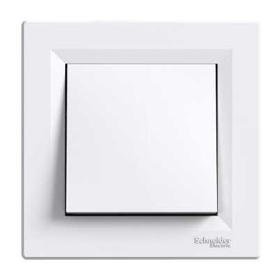 Schneider Electric 1 pole switch flush-mounted IP44 screwless (with frame) White Asfora, EPH0100221 cover photo