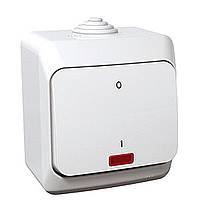 Schneider Electric 2 pole switch surface-mounted White IP44 with k-lamp CEDAR P, WDE000521 cover photo