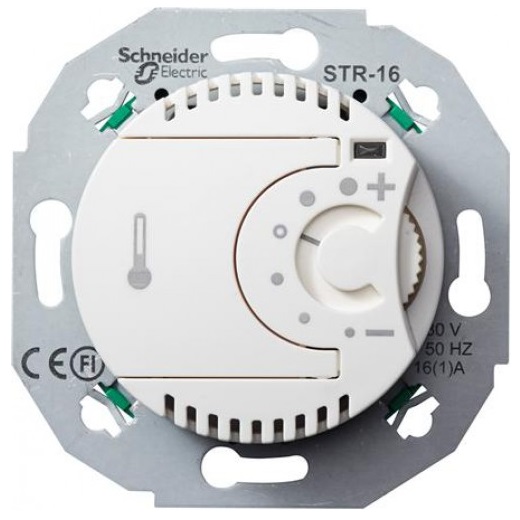 Schneider Electric room tehrmostat flush-mounted 5...30°C (mechanism) white RENOVA, WDE011622 cover photo