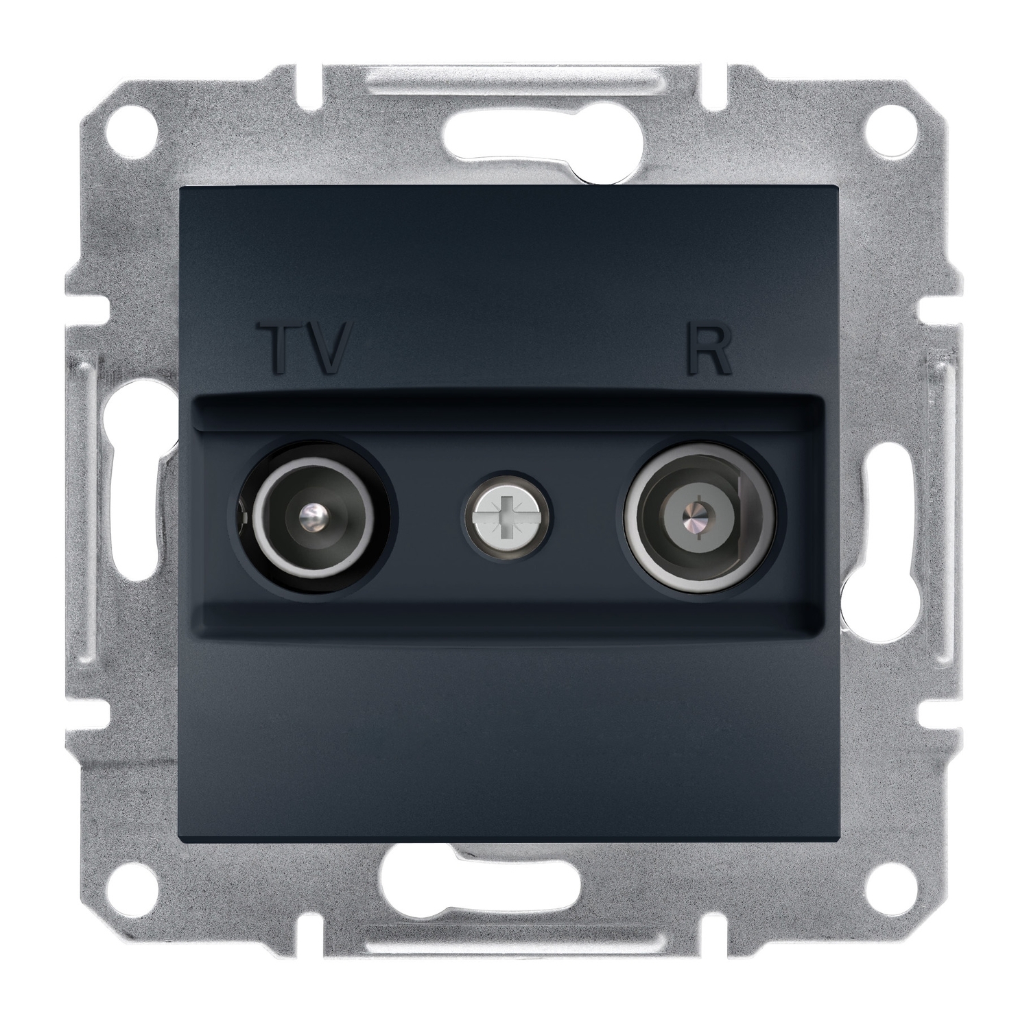 Schneider Electric TV/R socket 4dB, passing, anthracite, Asfora, EPH3300271 cover photo