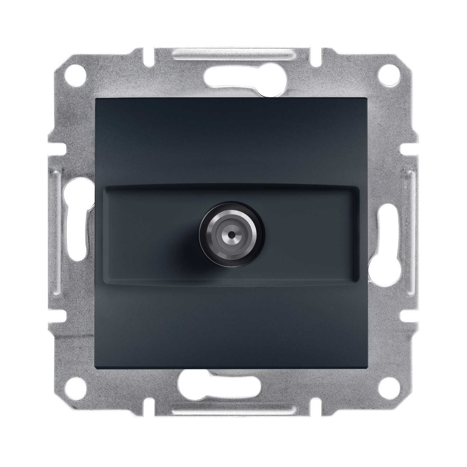 Schneider Electric SAT end socket, flush-mounted, 1dB, anthracite, Asfora, EPH3700171 cover photo