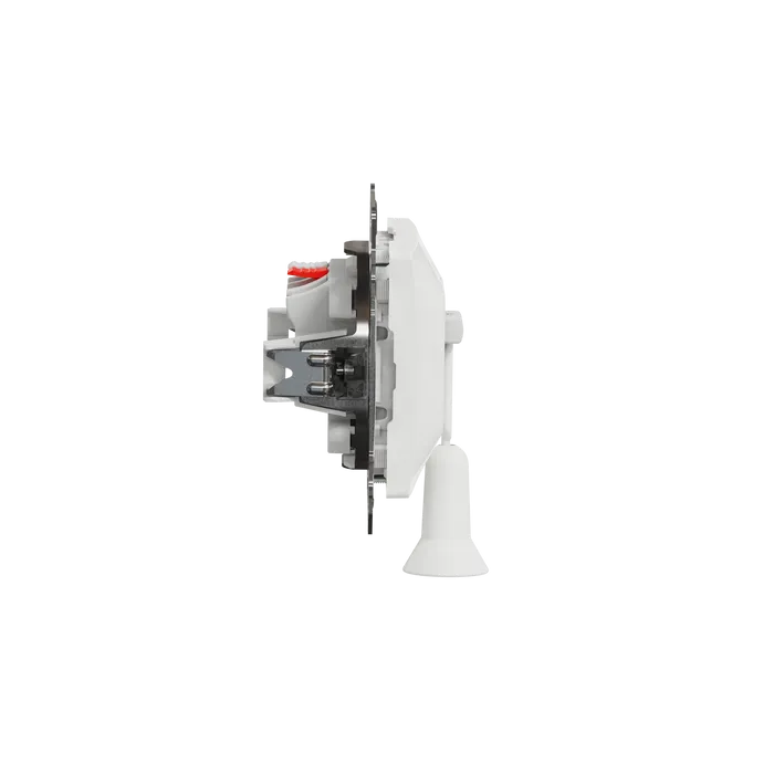 Schneider Electric impulse switch flush-mounted (mechanism) with auklu White SEDNA Design, SDD111122 cover photo