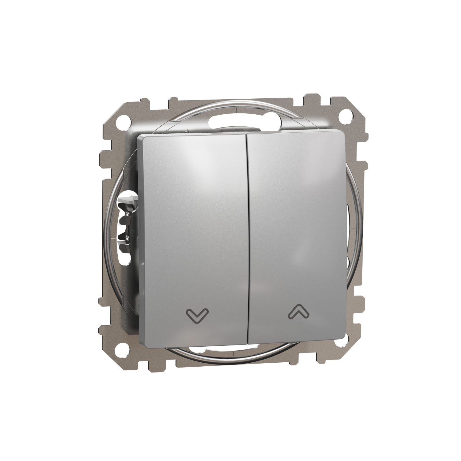 Schneider Electric blind switch (push button) flush-mounted aluminijs SEDNA Design, SDD113114 cover photo