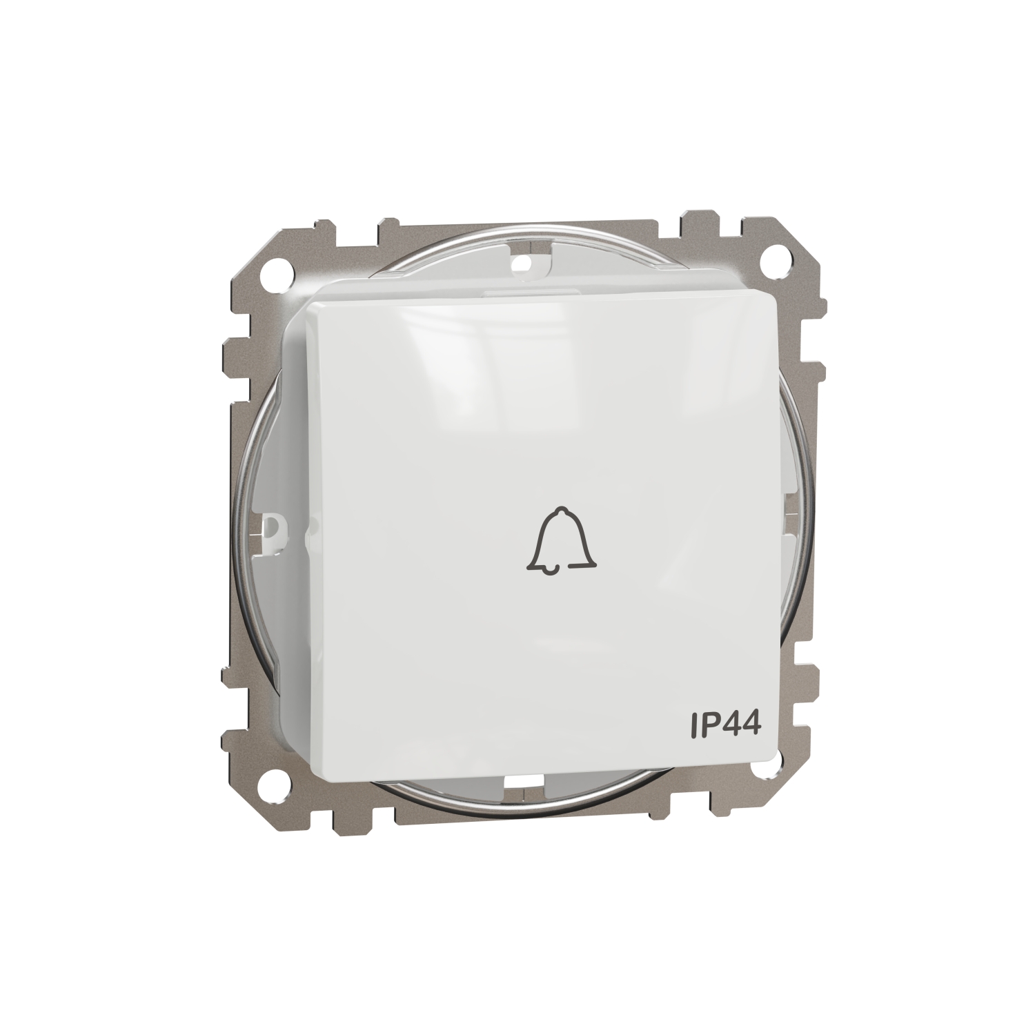 Schneider Electric impulse switch flush-mounted (mechanism) with a light symbol White IP44 SEDNA Design, SDD211132 cover photo