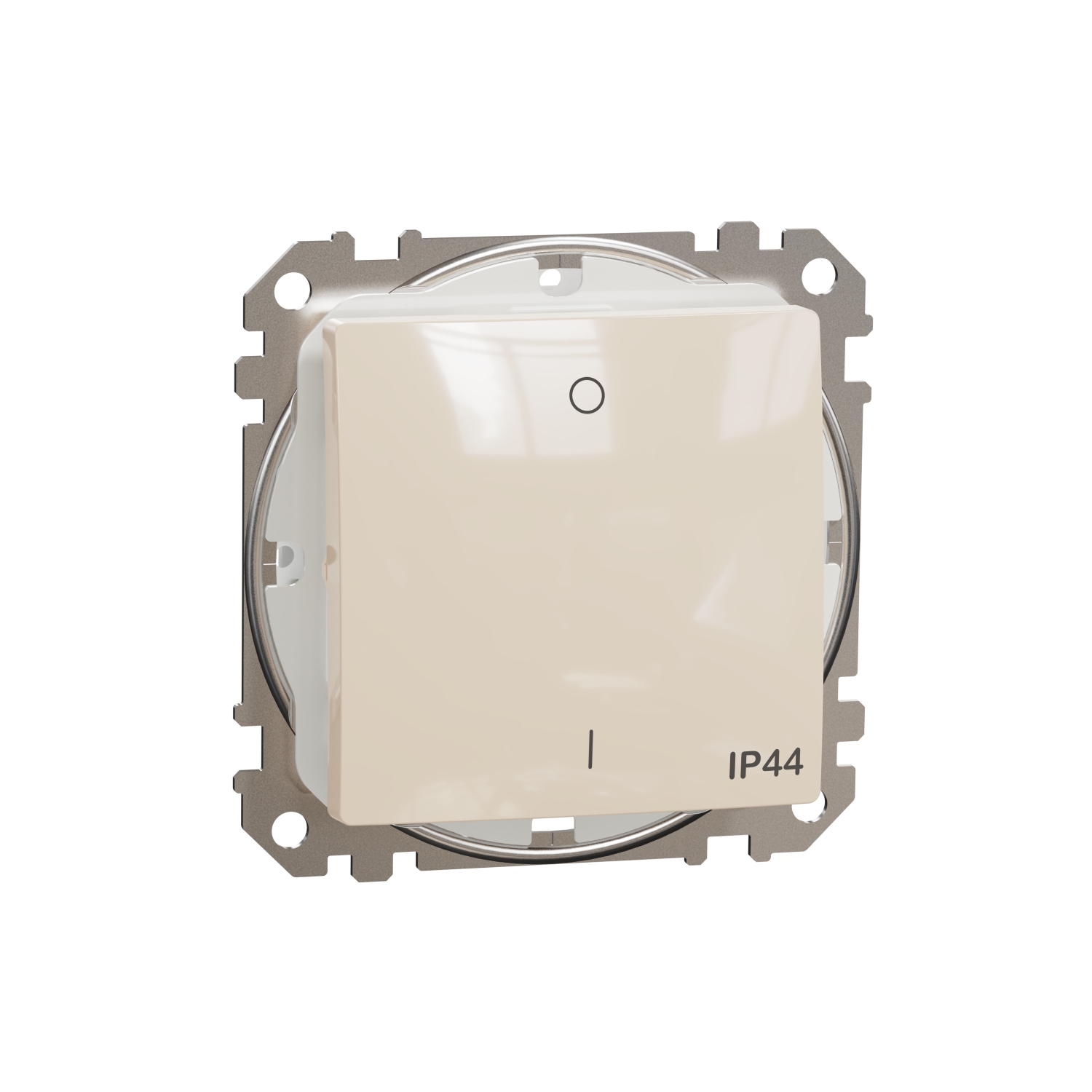 Schneider Electric 2 pole switch flush-mounted (mechanism) beige IP44 SEDNA Design, SDD212102 cover photo