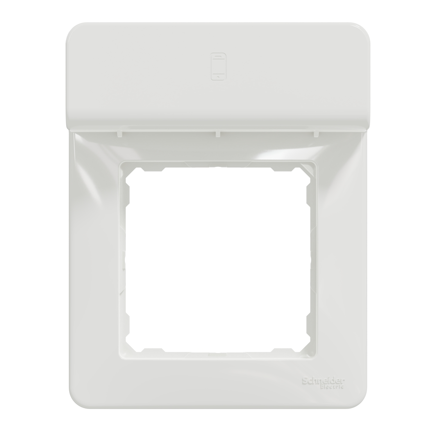 Schneider Electric socket frame 1-slot with mobile device holder white SEDNA Design, SDD311809 cover photo