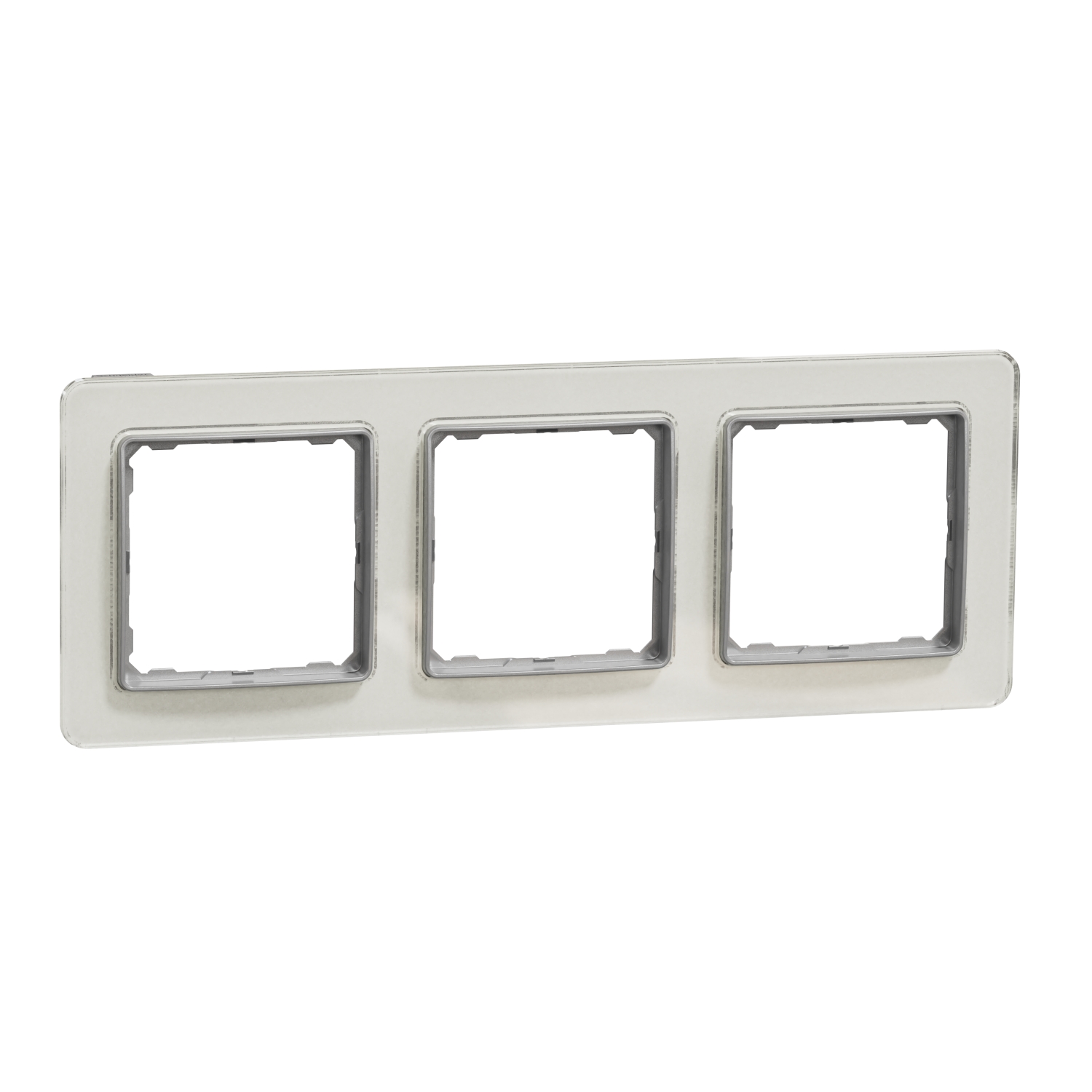 Schneider Electric socket frame 3-slot glass imitation white glossy Sedna Elements, SDD360803 cover photo