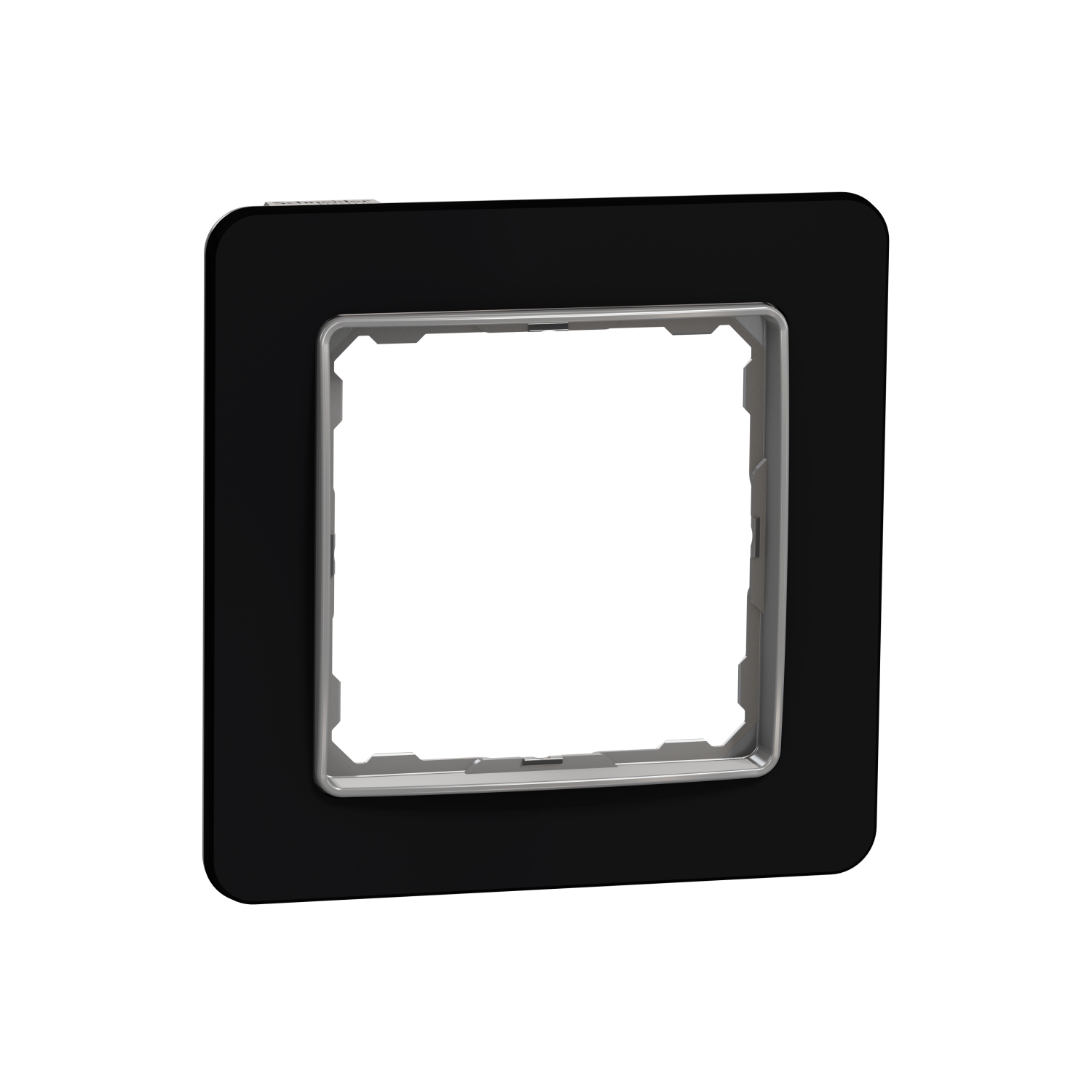 Schneider Electric socket frame 1-slot glass imitation black glossy Sedna Elements, SDD361801 cover photo